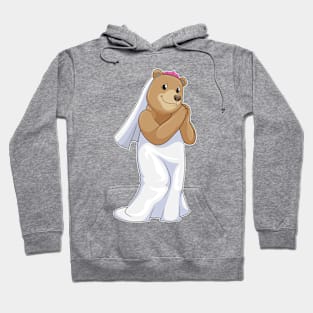 Bear as Bride with Veil Hoodie